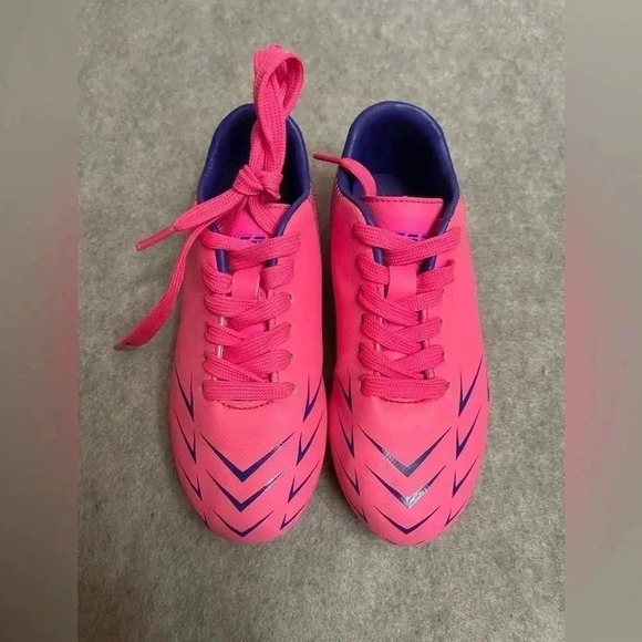 Vizari Ranger Hot Pink and Purple Girls Soccer Cleats size 12C - Picture 2 of 13